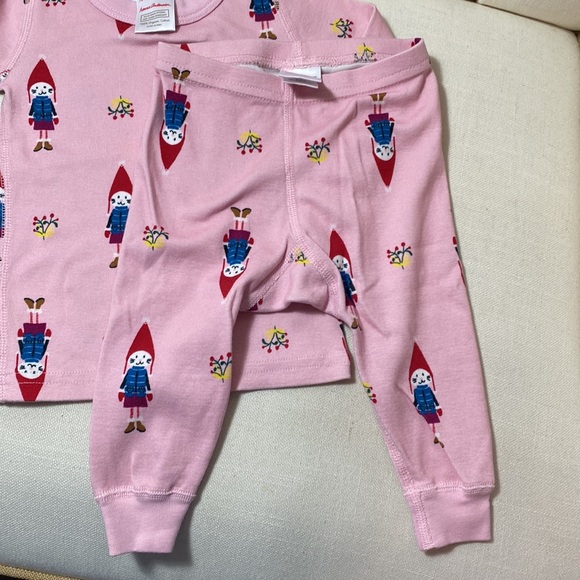 Hanna Andersson 2 Piece Set Long John Cat In Mittens & Hat Pajamas 6-12 Mths - Picture 4 of 4